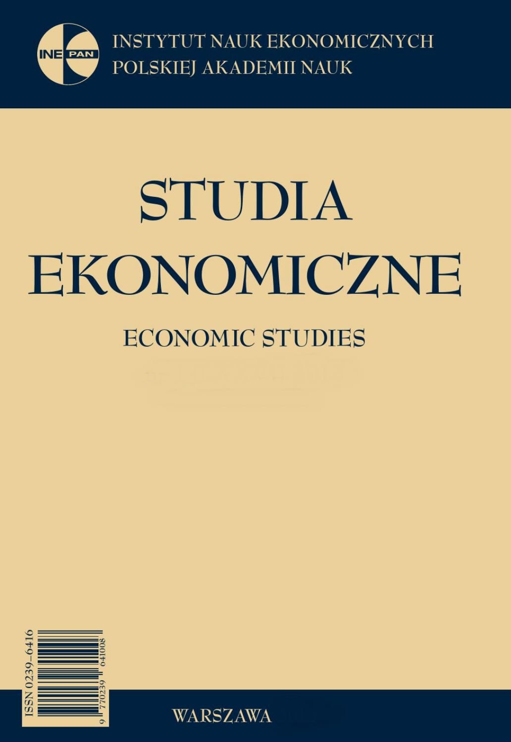 Endogenous barriers to the transition of Polish economy to the innovation-driven stage of  development294- Cover Image