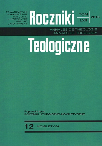 Report on the Conference of Polish Homilists, Turno by Białobrzegi, 20-21 October 2014 Cover Image