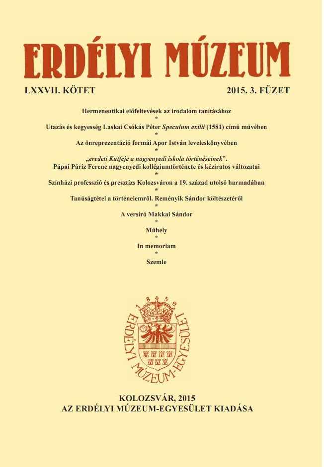 Travel and Devotion in Péter Laskai Csókás’ Speculum exilii (1581) Cover Image