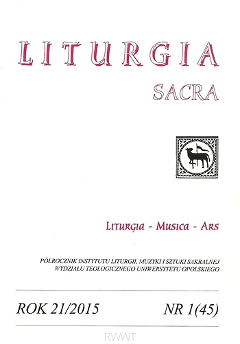 Liturgical classification of dead in the intercessiones of Eucharistic Prayers of the Roman Missal for Polish’s Dioceses Cover Image