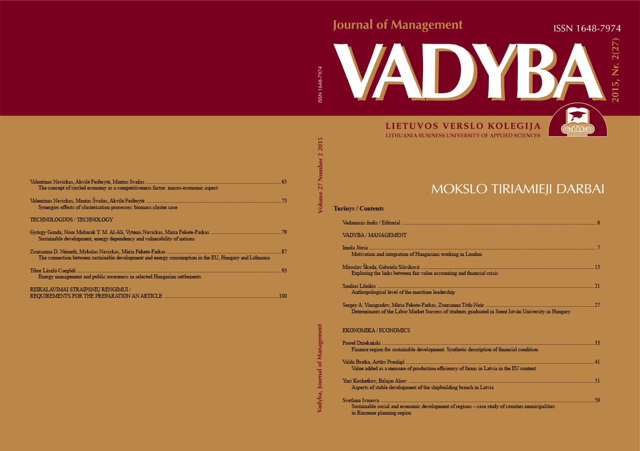 ASPECTS OF STABLE DEVELOPMENT OF THE SHIPBUILDING BRANCH IN LATVIA Cover Image