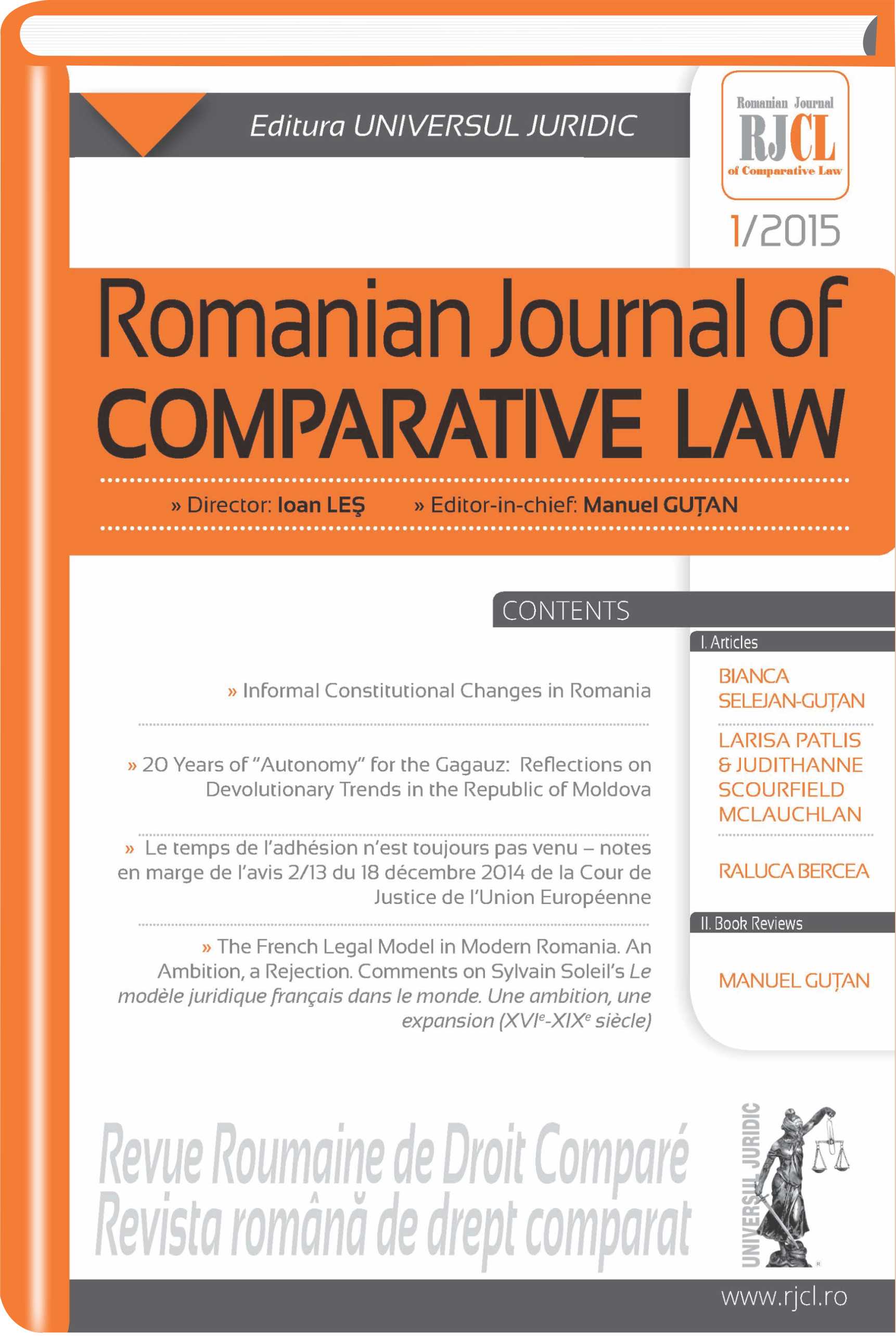 Informal Constitutional Changes in Romania Cover Image