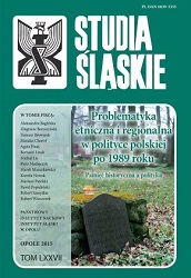 The ratio of minorities in Upper Silesia to the memory of the Silesian uprisings Cover Image