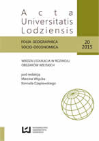 Educational dimensions of Rural Renewal program. The example of Nowosolna in łódzkie voivodeship Cover Image