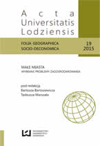 Transportation and settlement potential of small towns in the region of Łódź Cover Image