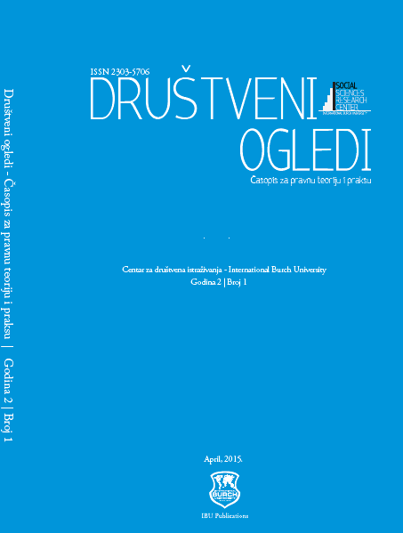 Novelties in the Field of Alternative Measures and Sanctions in Juvenile Criminal Law in Bosnia and Herzegovina Cover Image