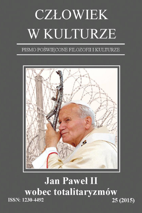 Contemporary ethics and totalitarian system. The diagnosis by John Paul II Cover Image