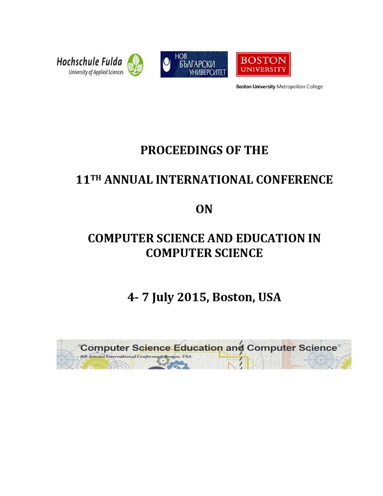 Computer Science Programs, Goals, Student Learning Outcomes and Their Assessment Cover Image