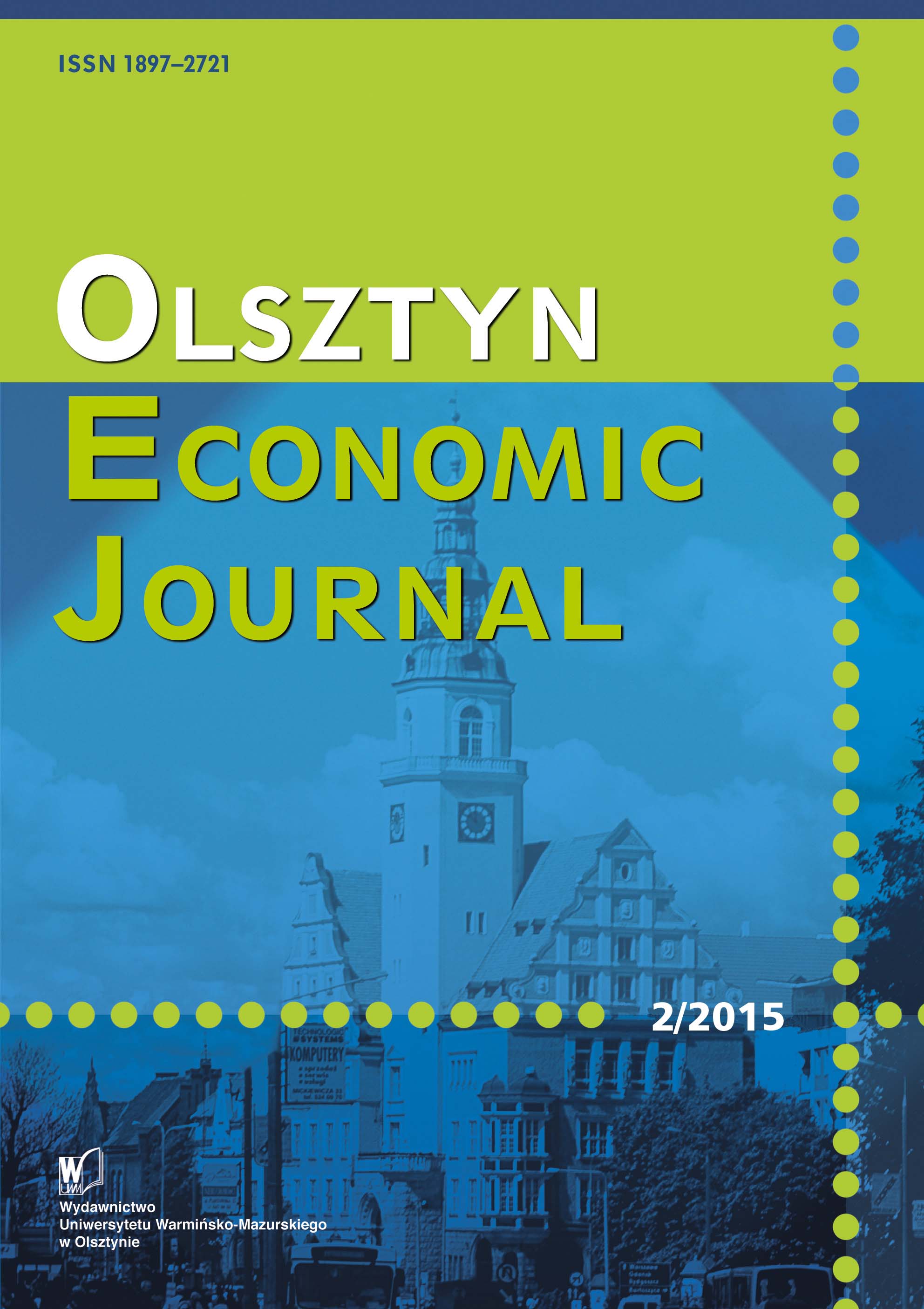 Spatial Diversification of the Unemployment Rate
by Province and District in Poland between 2008 and 2013 Cover Image