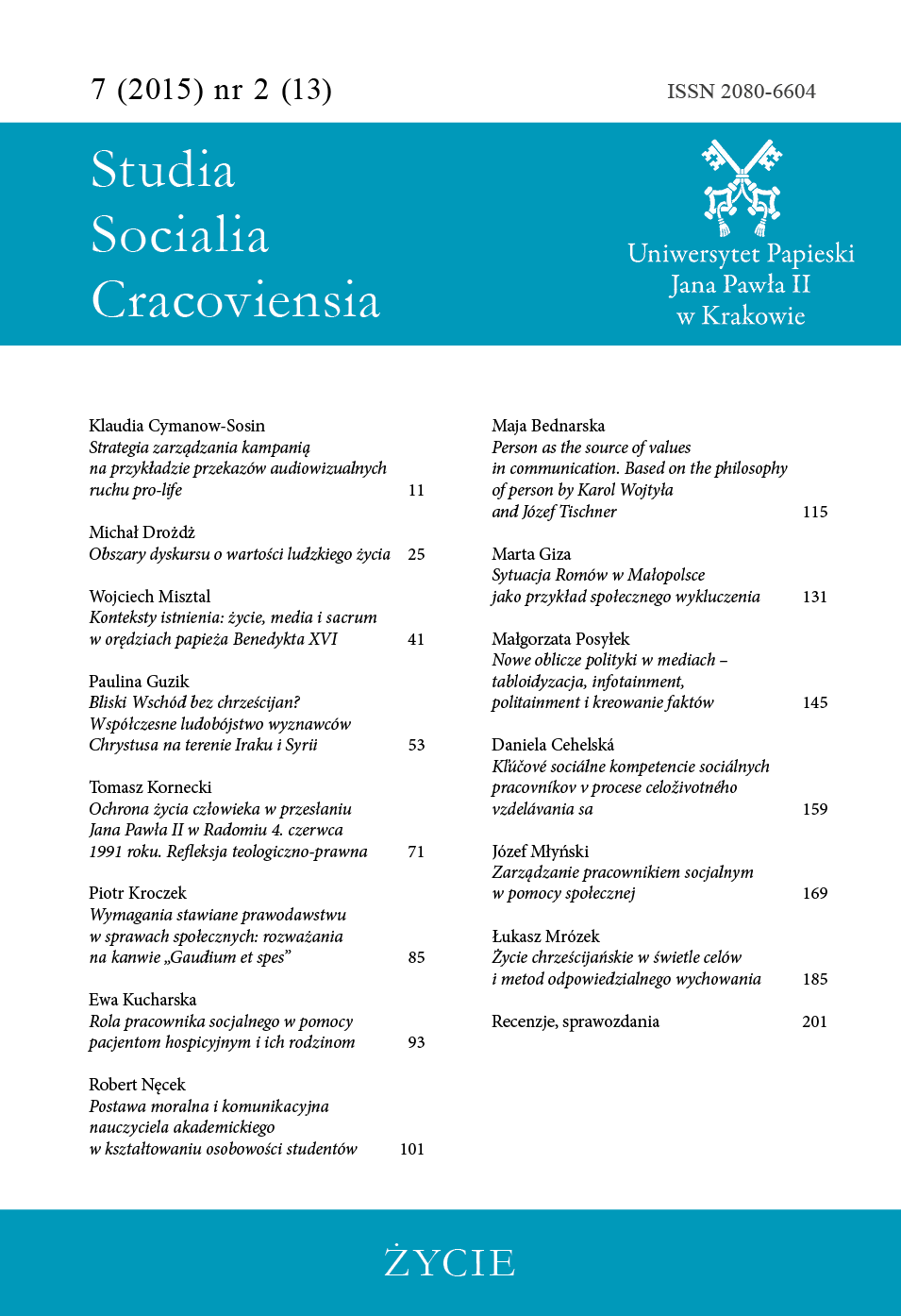 Requirements towards legislation in the social matters: deliberations based on Gaudium et spes Cover Image