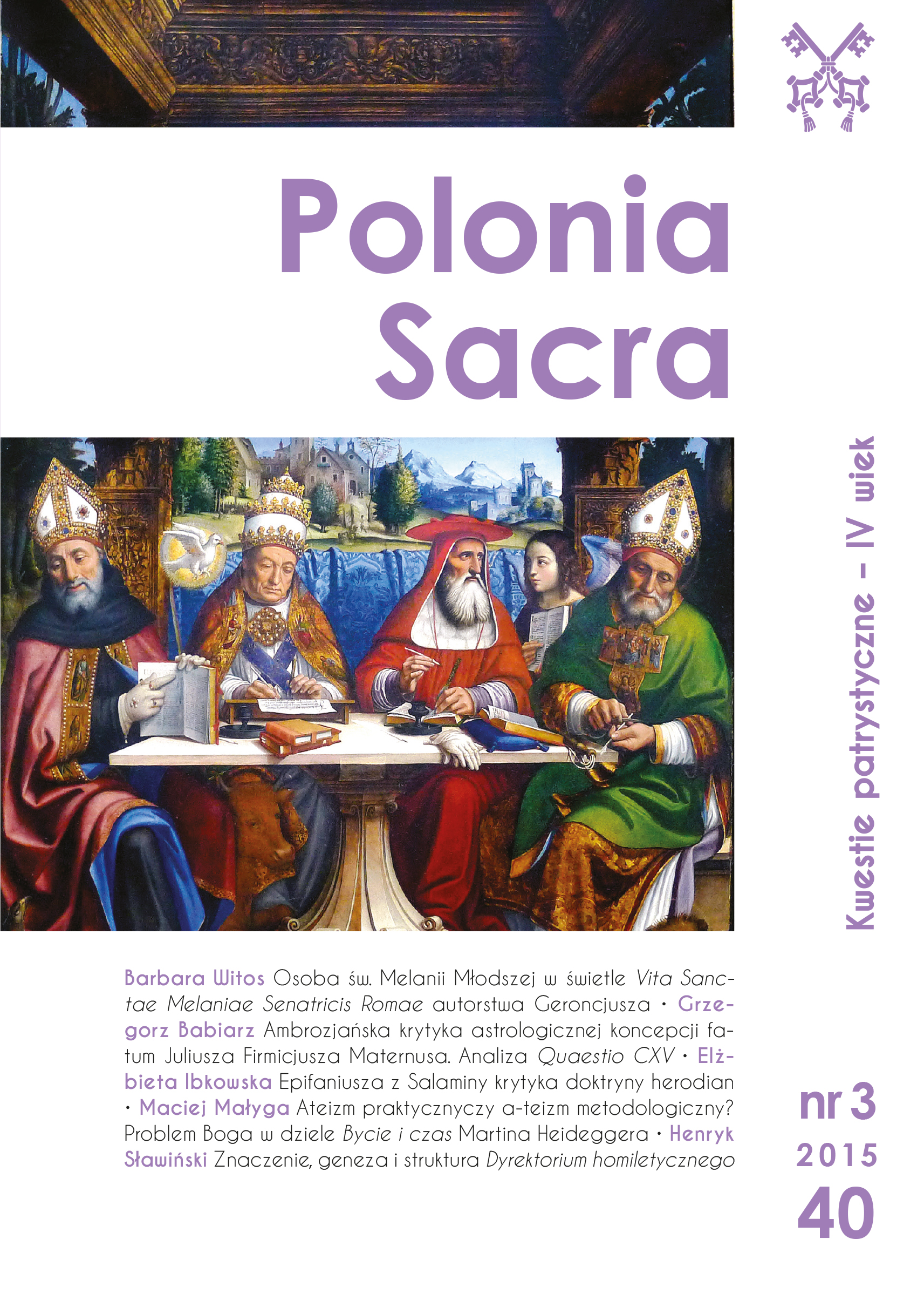 Person of St. Melania the Younger in the Light of Vita Sanctae Melaniae Senatricis Romae by Geroncius Cover Image