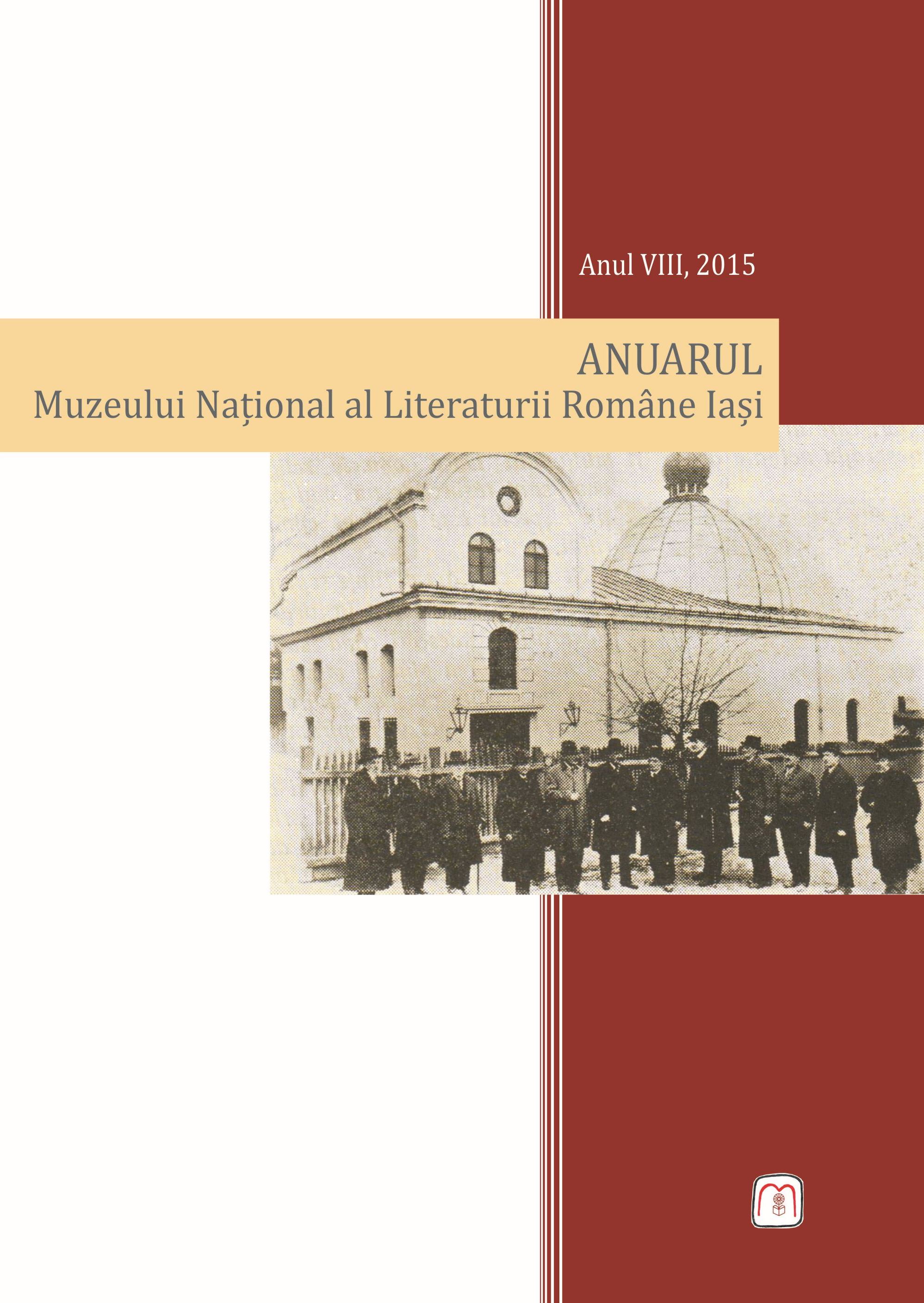 N. Iorga’s Unpublished Correspondence and Volumes with Various Dedications in the Collections of “Mihai Eminescu” Central University Library of Iași Cover Image