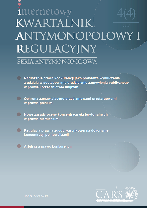 Jurisprudence of the common courts concerning abstractive control of standard contract terms in years 2012–2015 Cover Image