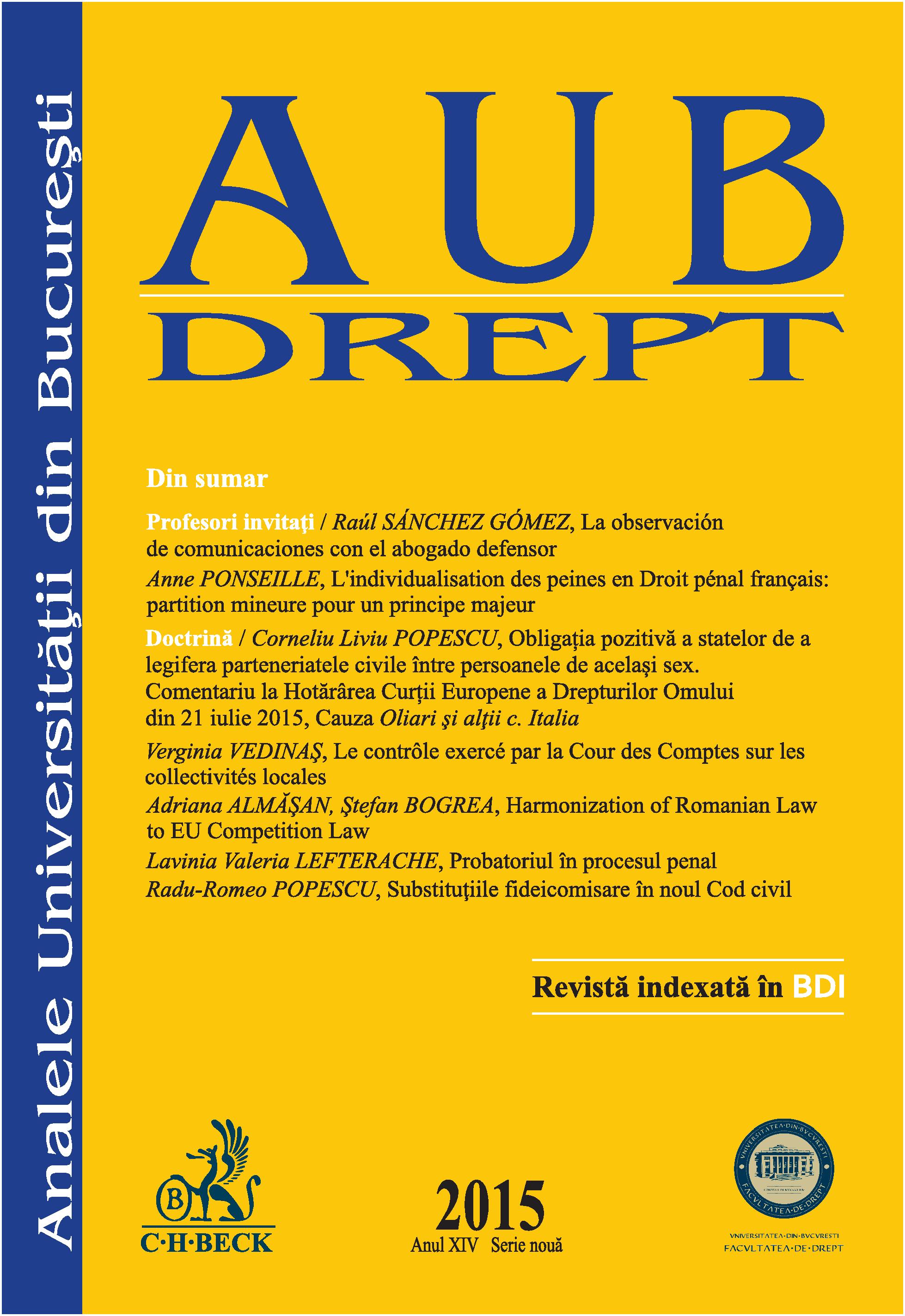 Positive obligation of the state to legislate civil unions between same sex persons. Comment on the Judgment of the European Court of Human Rights – chamber of July 21st, 2015, Case of Oliari and others v. Italy, Applications nos. 18766/11 and 36030/ Cover Image