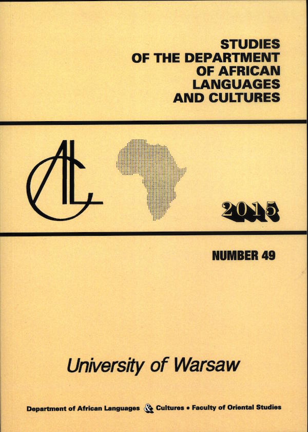 Assibi Amidu, Objects and Complements in Kiswahili Clauses - A Study of their Mechanisms and
Patterns. Köln, Rüdiger Köppe Verlag, 2013, 677 pp. Cover Image