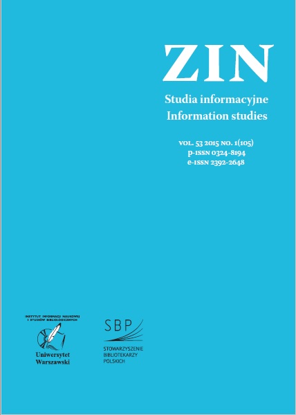 Information Behavior within the Humanities: Searching or Browsing, Recall or Precision? Researching the Information Needs of Academics: the Case Study of the Faculty of History of the University of Warsaw Cover Image