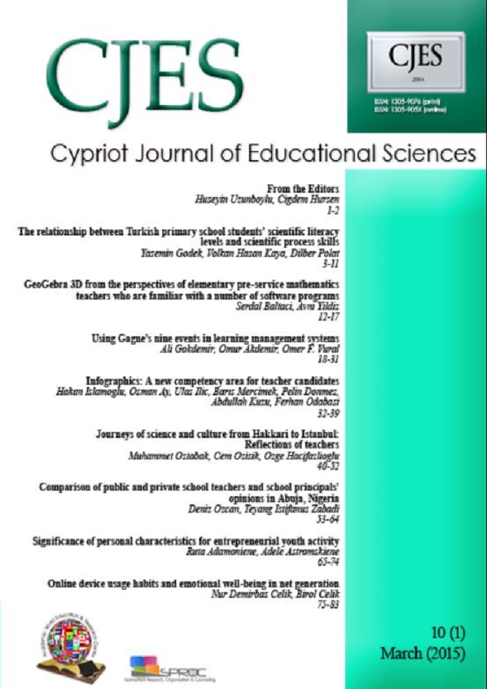 The relationship between Turkish primary school students scientific literacy levels and scientific process skills Cover Image