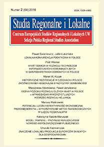 Index ofregional economic development. Some considerations and the case of Poland Cover Image