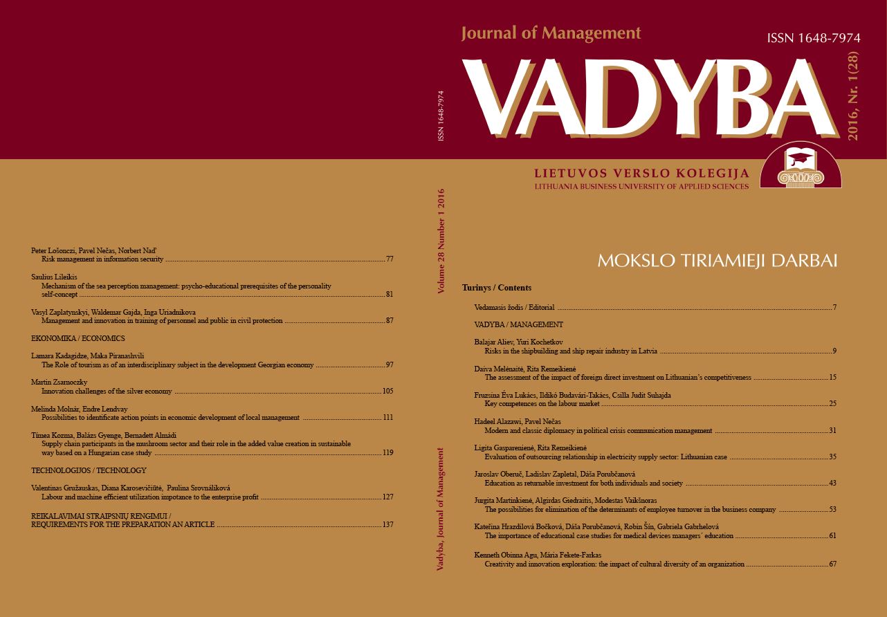 THE ROLE OF TOURISM AS OF AN INTERDISCIPLINARY SUBJECT IN THE DEVELOPMENT GEORGIAN ECONOMY Cover Image