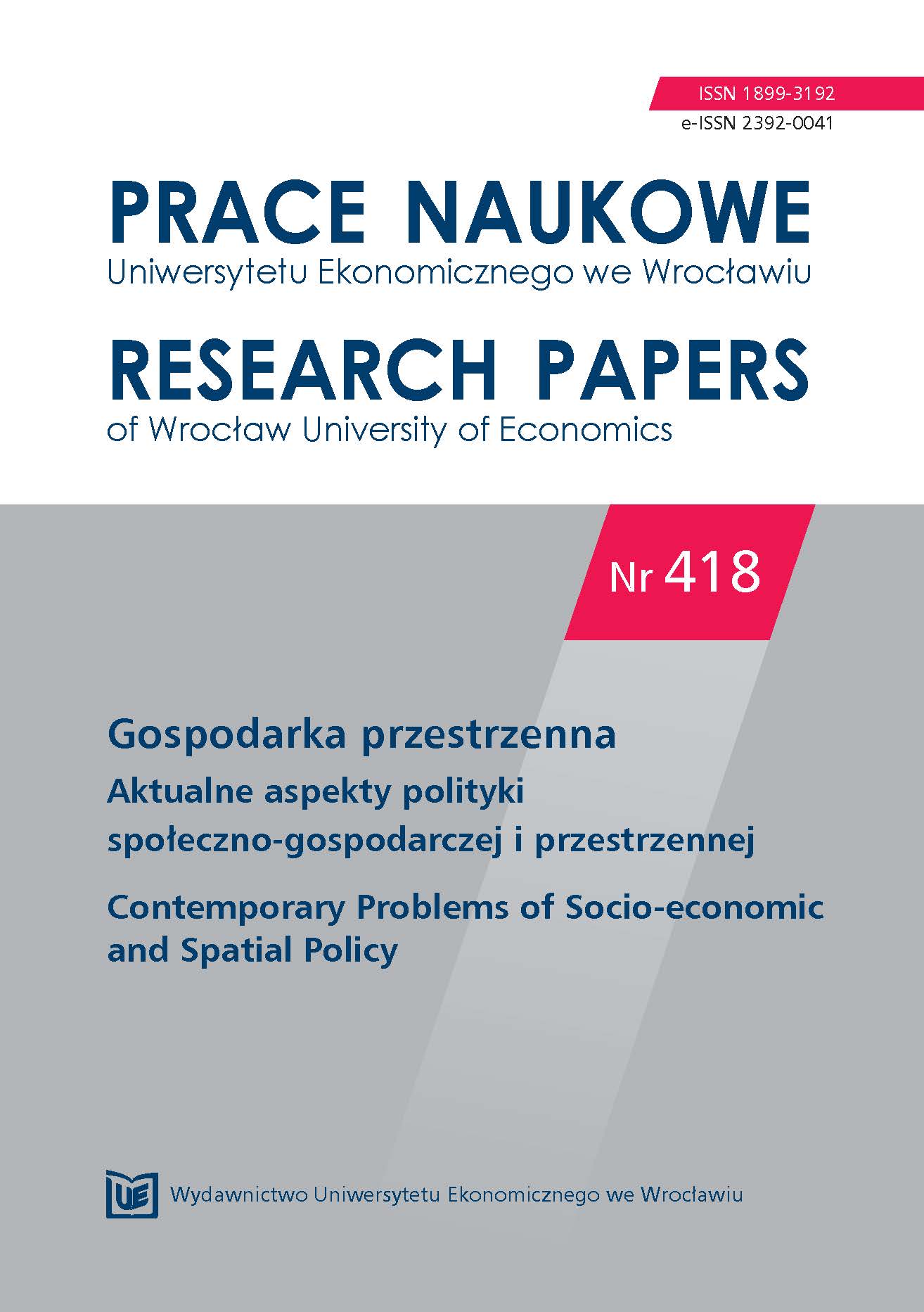 Analysis of the real estate market of the poviat Wroclaw on the background of studies of conditions and directions of spatial development of municipalities Cover Image