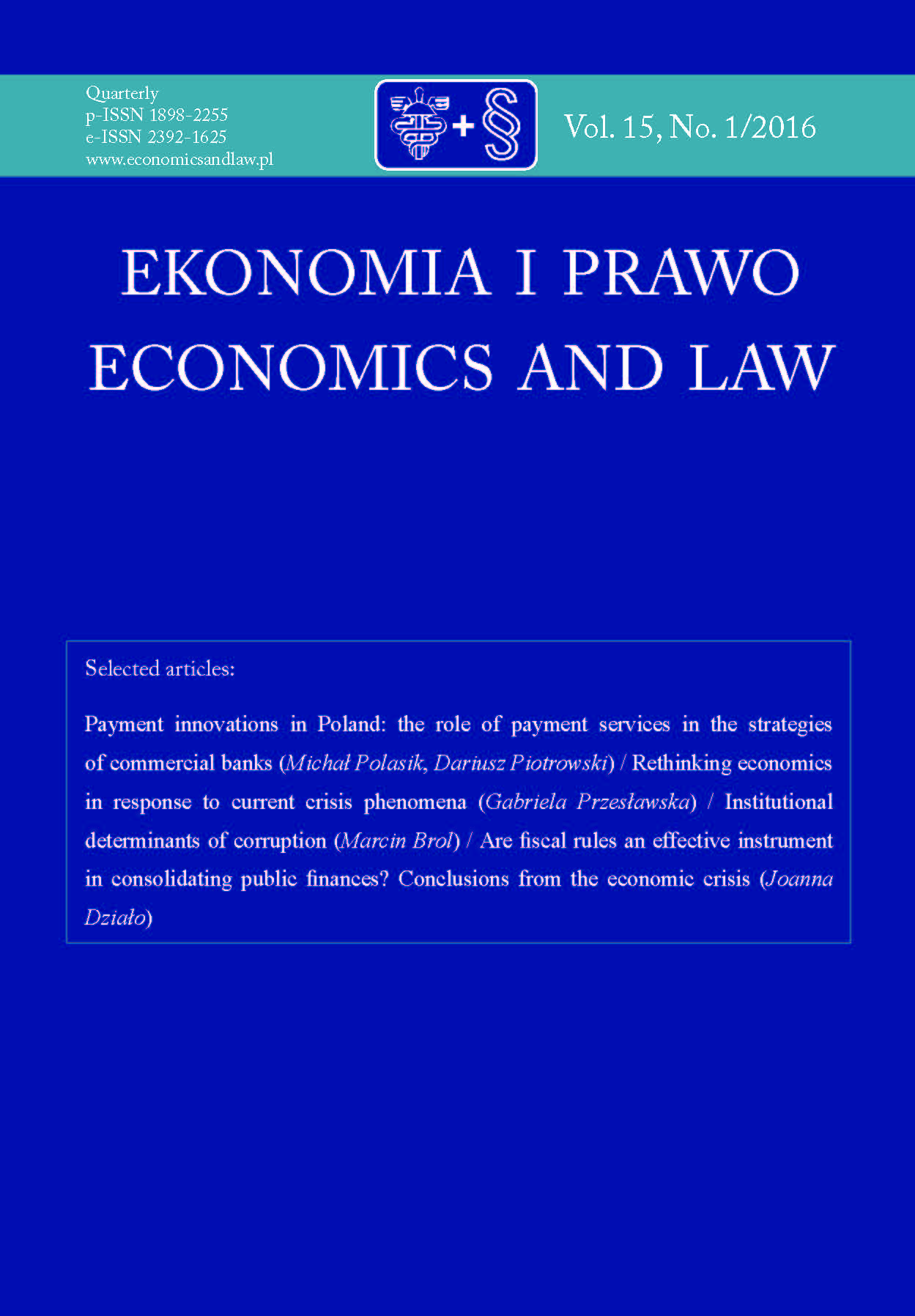 THE ISSUE OF ECONOMIC CRISES AND CYCLICAL FLUCTUATIONS IN POLISH ECONOMIC THOUGHT IN THE INTERWAR PERIOD Cover Image