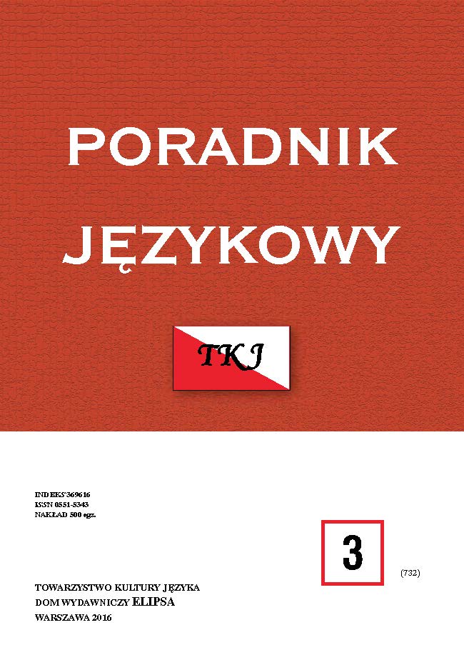 „Poradnik Językowy” („The Linguistic Guide”) in the period 1948–2015 Cover Image