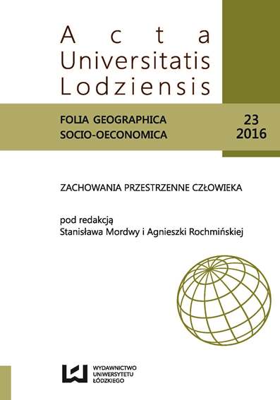 The community shops: location and activity as well as purchase and spatial behaviours of their customers. Example Teofilów in Łódź Cover Image