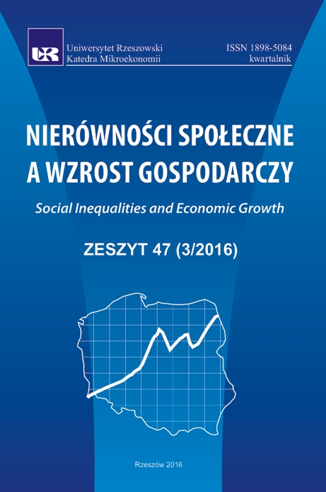 The Fundamental Characteristics of Social Inequality in Poland in the Context of Economic Development Cover Image