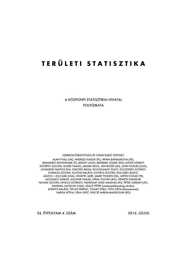 Tamás Dusek – Balázs Kotosz: Regional statistics Cover Image