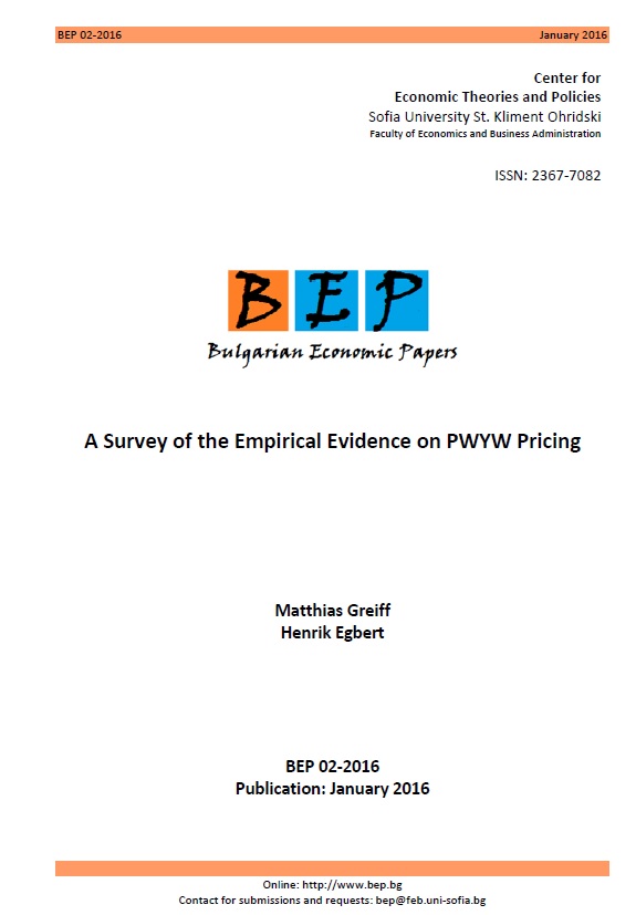 A Survey of the Empirical Evidence on PWYW Pricing Cover Image