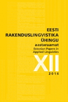 The effect of word order in questions to the recall accuracy of a person of 4- and 6-yeara-old estonian children Cover Image