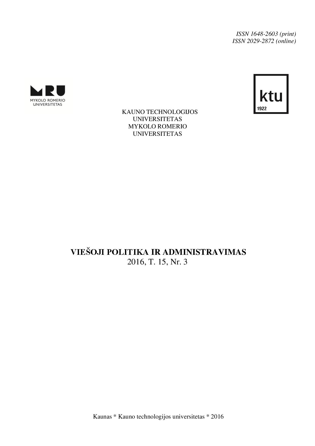 The Implementation of Rights and Guarantees of Pregnant Women in Labour Legal Relationship: the Experience of Lithuania‘s Governmental Institutions Cover Image