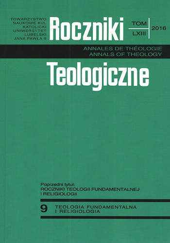 Raport on the Polish National Conference “Theology and Natural Sciences” as Part of Marian Rusecki Memorial Lectures (KUL, 30 XI-1 XII 2015 r.) Cover Image