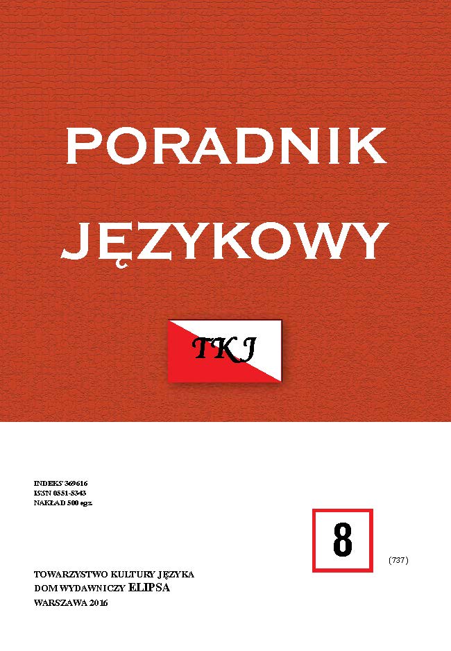 Non-physical hunger – on the meaning of expressions:
głodny [czegoś] (hungry [for something]), spragniony [czegoś] (thirsty [for something]) and żądny [czegoś] (greedy [for something]) Cover Image