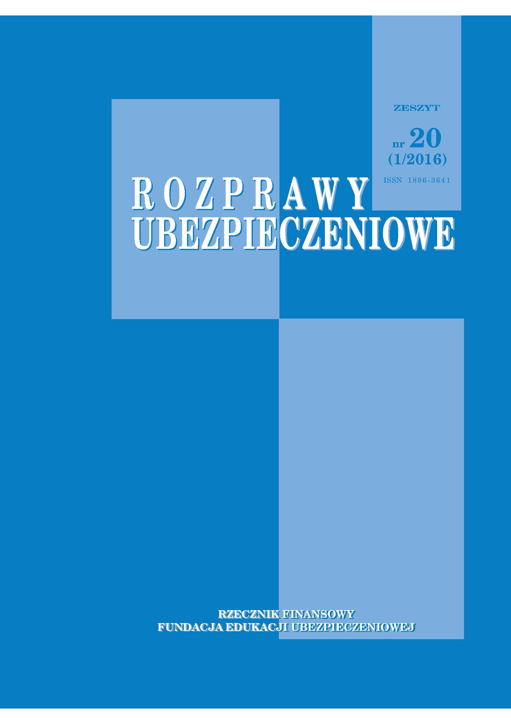 The perspectives concerning the Polish development of insurance title based on the American experience Cover Image