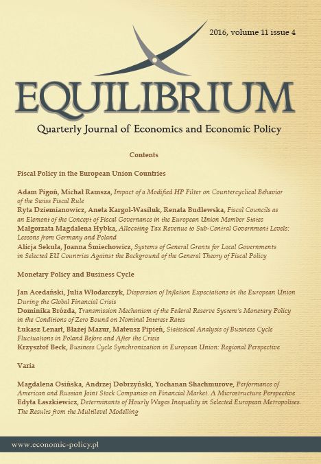 TRANSMISSION MECHANISM OF THE FEDERAL RESERVE SYSTEM’S MONETARY POLICY IN THE CONDITIONS OF ZERO BOUND ON NOMINAL INTEREST RATES Cover Image