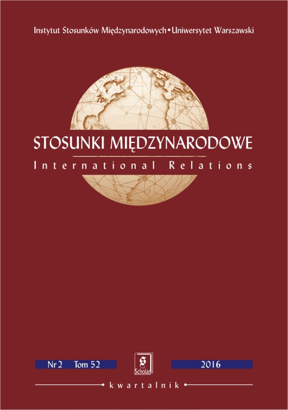 THE USEFULNESS OF ANALYTICAL ECLECTICISM IN STUDYING THE RELATIONS BETWEEN POLAND AND RUSSIA Cover Image