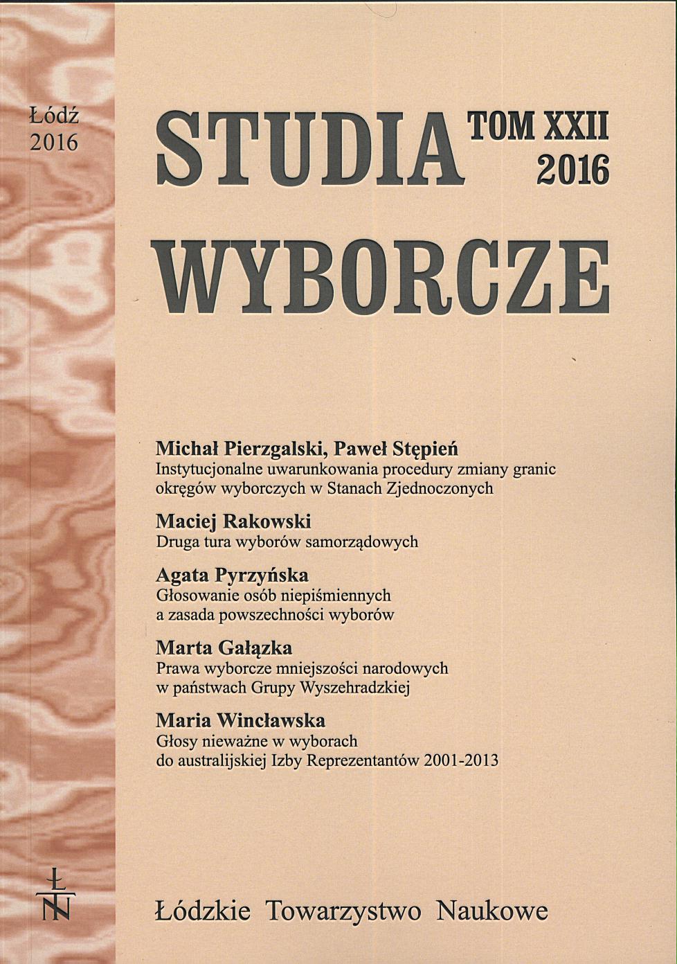 Polska bibliografia wyborczo-referendalna za 2015 rok