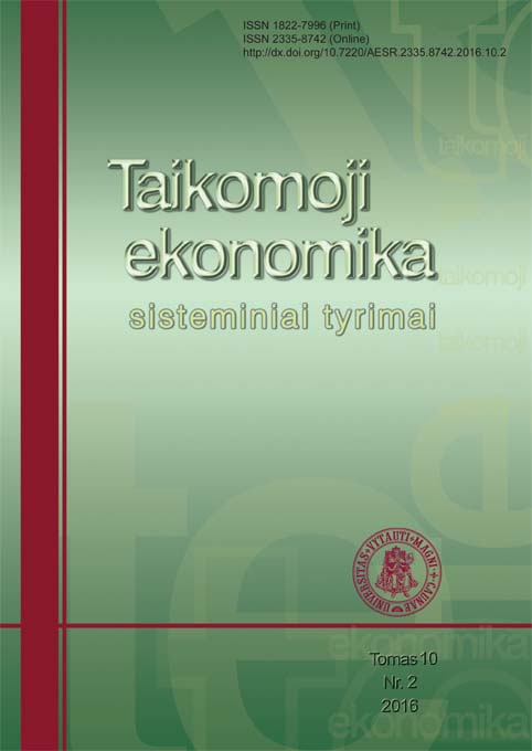The Economic Assessment of Economist-financier Specialty Perspectives in Lithuania Cover Image