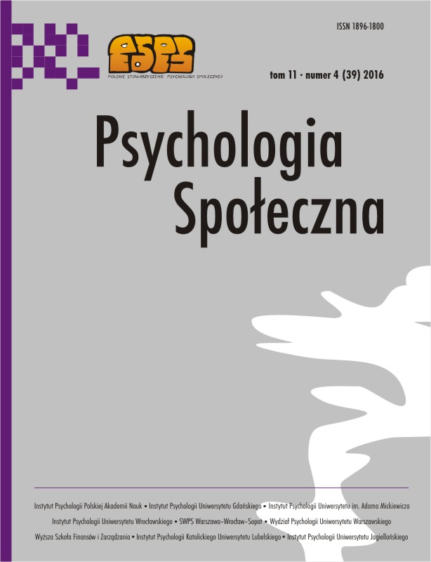 THE POLISH ADAPTATION OF MORAL FOUNDATION QUESTIONNAIRE (MFQ-PL) Cover Image