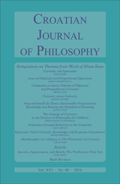The Concept of Curiosity in the Practice of Philosophy for Children Cover Image