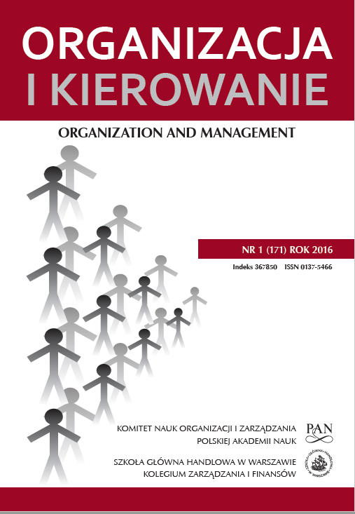 JOB SATISFACTION INDICATORS IN THE MANAGEMENT OF THE ORGANIZATION – AN OUTLINE OF THE PROBLEM AND A RESEARCH TOOL PROPOSITION Cover Image