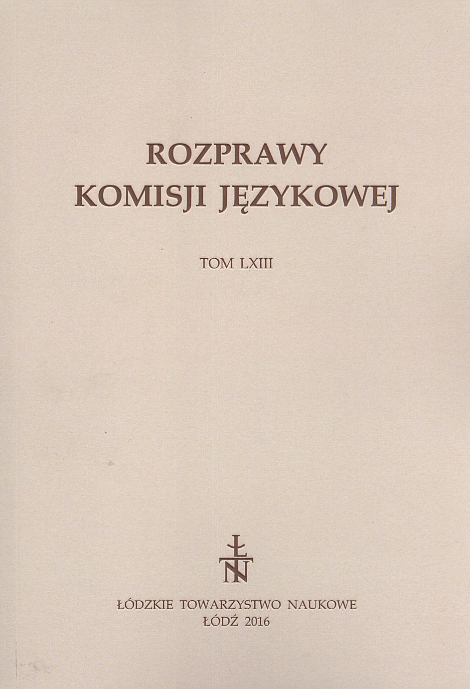 Proper names in the novel Małgosia v. Małgosia by Ewa Nowacka Cover Image