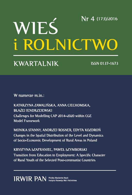 TRANSITION FROM EDUCATION TO EMPLOYMENT: A SPECIFIC CHARACTER OF RURAL YOUTH OF THE SELECTED POST-COMMUNIST COUNTRIES Cover Image