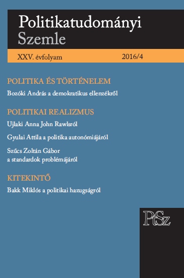 Politics as a Political Problem: János Kis and István Schlett on the Autonomy of Politics Cover Image