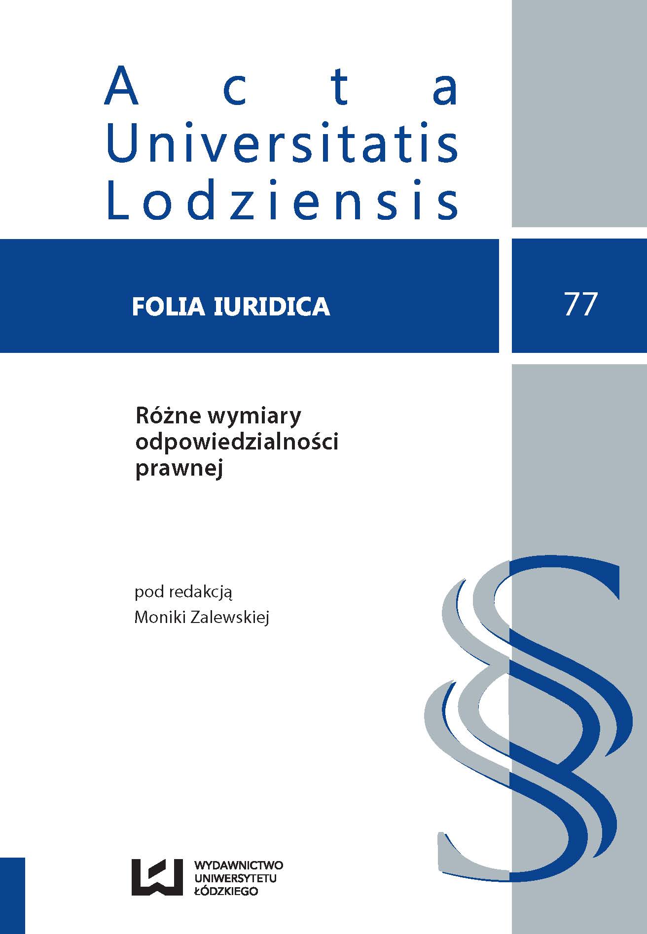 The principle of the best interest of the child in the convention of the rights of the child and in the Polish Law Cover Image