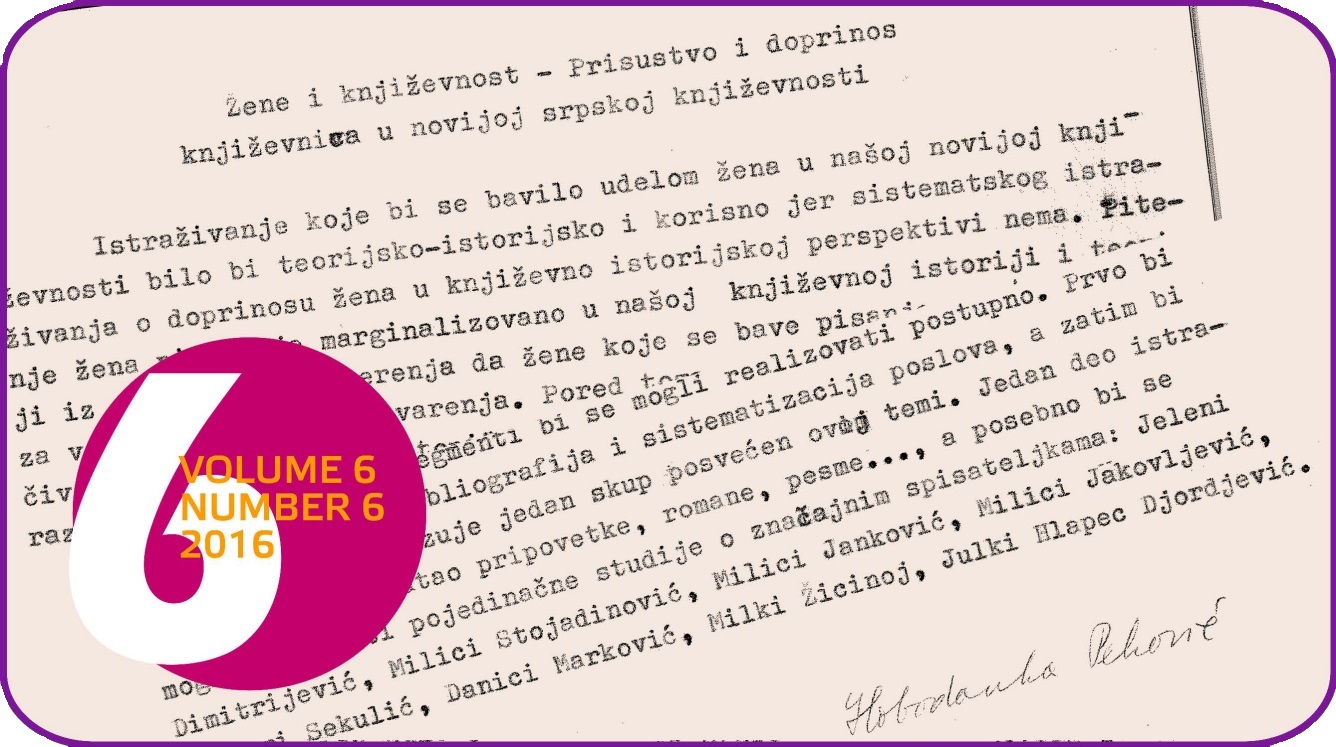 Metalanguage of a Dislocated Genre: Milena Marković's Postdramatic Text Cover Image