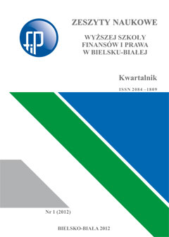 SOCIAL ACCEPTANCE OF PROFITABILITY OF POLISH BANKS IN THE CONTEXT OF INTRODUCTION OF THE BANK TAX Cover Image