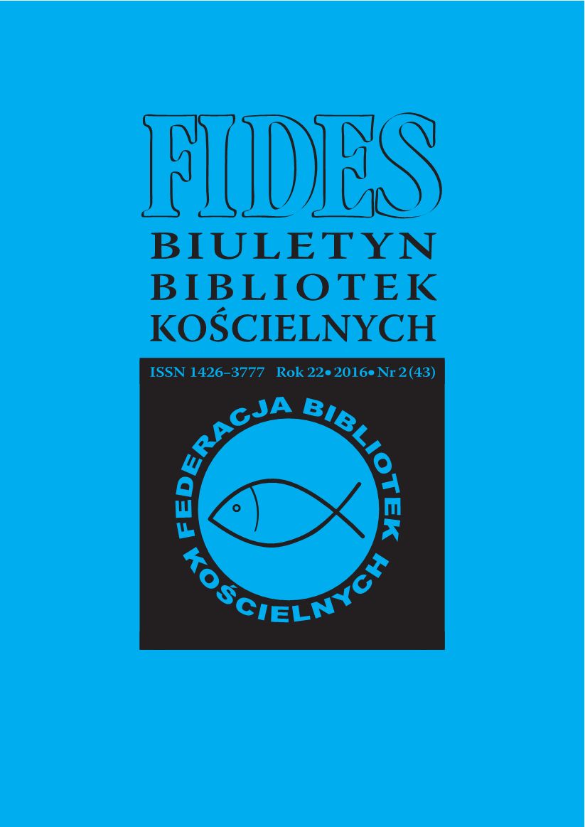 Droga do jednolitego opracowania rzeczowego w Centralnym Katalogu Federacji Bibliotek Kościelnych FIDES