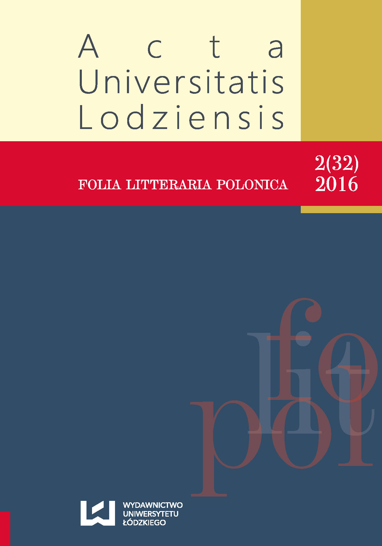 Individual features of language in newspaper columns from the „Life of Polish spheres” Henryk Martenka („Angora” 2015) Cover Image